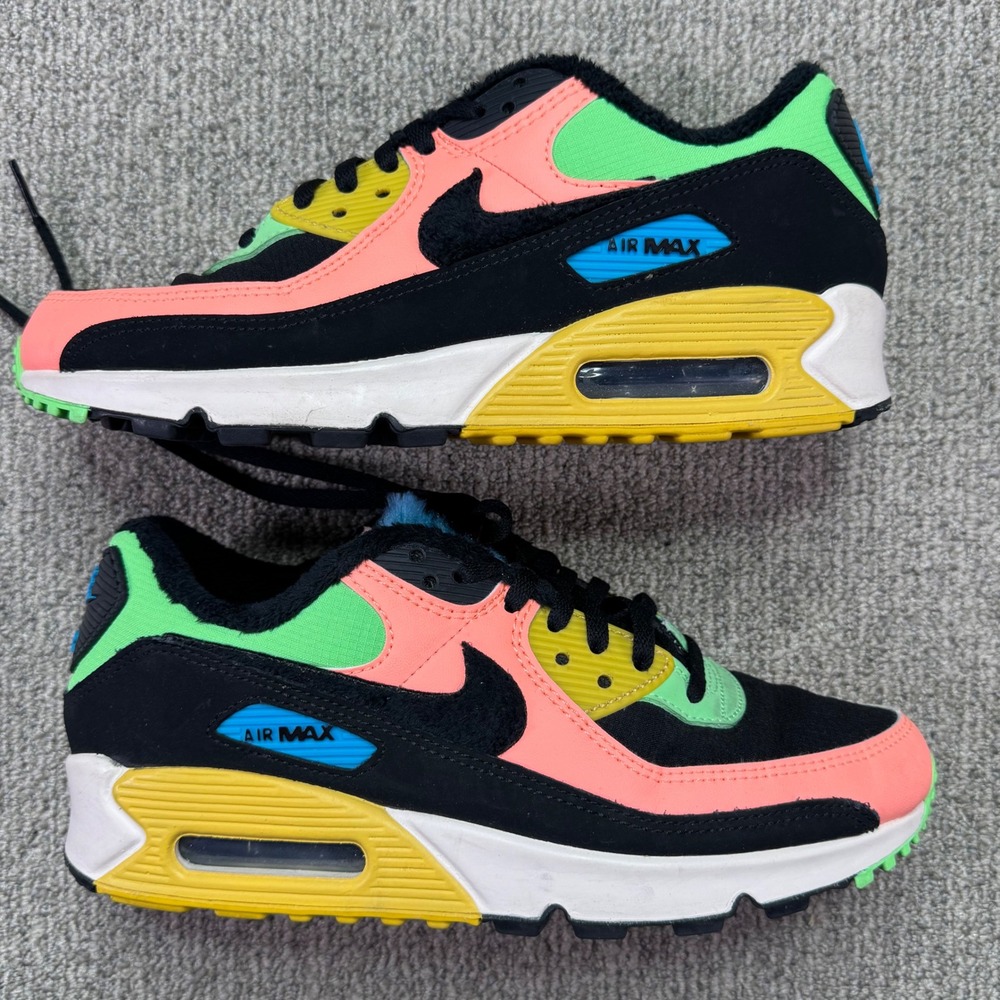 Nike Air Max 90 Multi-Color Fur Pack Womens‎ Sneakers CT1891-600 Size 7.5